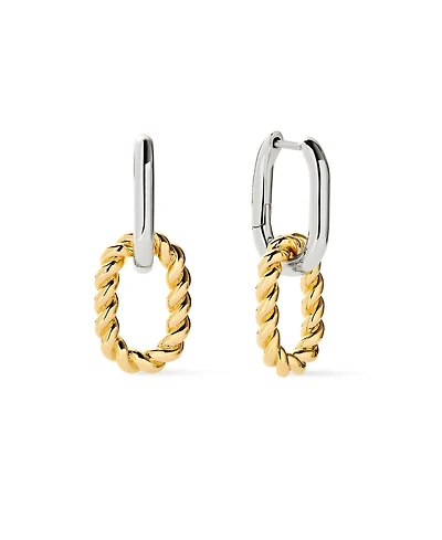 Ana Luisa Drop Earrings - Ash Double Mini Two Tone