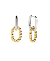 Ana Luisa Drop Earrings - Ash Double Mini Two Tone