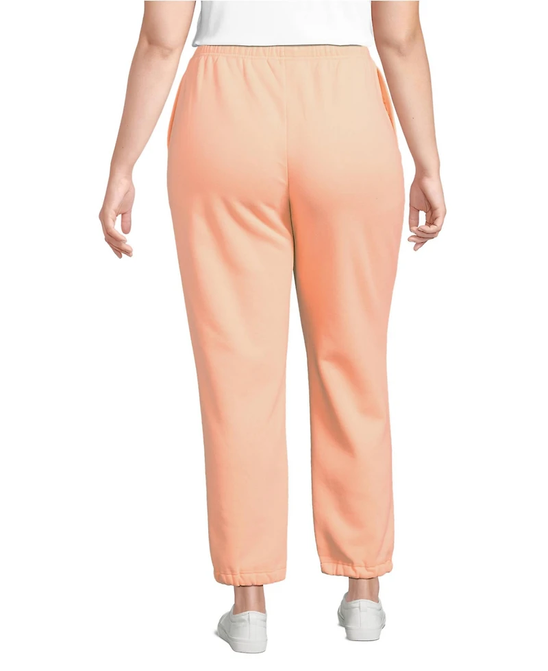 Lands' End Women's Plus Serious Sweats High Rise Jogger Pants - Set Bottom