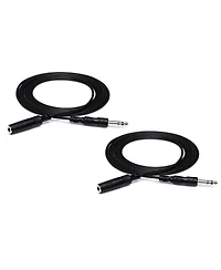 Hosa Technology 2x Stereo 1/4" Female Phone to 1/4" Male Phone Trs Headphone Extension Cable, 25'