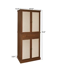 Casainc 4-Door Storage Cabinet with 1 Drawer and 4 Adjustable Shelves for Home Organization