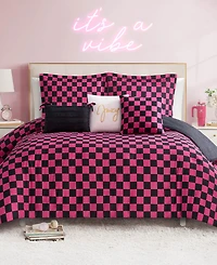 Juicy Couture Checkerboard Reversible 5-Pc. Comforter Set, Twin/Twin Xl