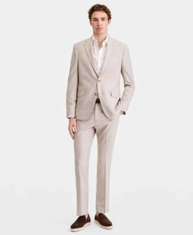 Kenneth Cole Reaction Mens Check Slim Fit Techni Cole Suit Separates