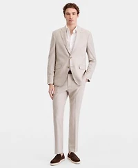 Kenneth Cole Reaction Mens Check Slim Fit Techni Cole Suit Separates
