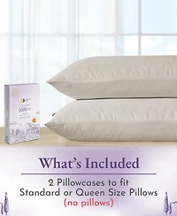 California Design Den Luxury 1000 Thread Count Pillowcases, 100% Cotton Sateen Weave