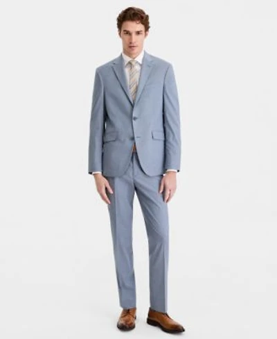 Kenneth Cole Reaction Mens Pinstripe Slim Fit Techni Cole Suit Separates