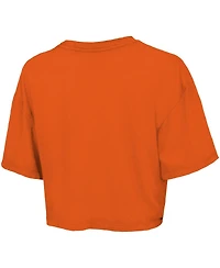 Majestic Women's Orange Detroit Tigers Boxy Crop T-Shirt