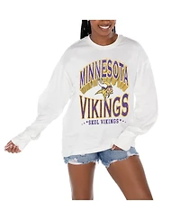 Gameday Couture Women's White Minnesota Vikings Time Out Oversized Long Sleeve T-Shirt
