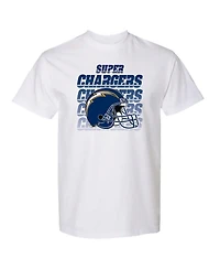 The Wild Collective Men's and Women's White Los Angeles Chargers Super Scoop Neck T-Shirt