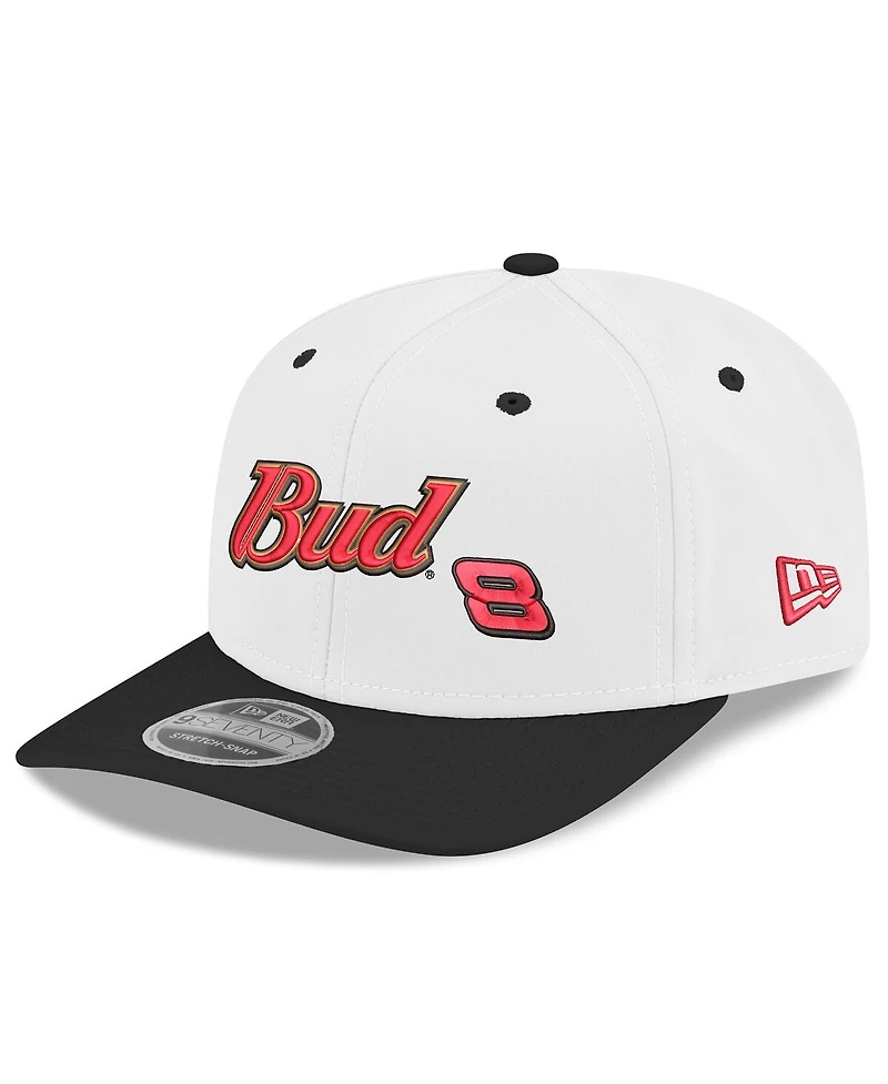 New Era Men's White Dale Earnhardt Jr. Budweiser 9SEVENTY Stretch-Snap Hat