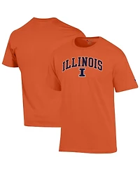 Champion Men's Orange Illinois Fighting Illini Arch Over Logo T-Shirt