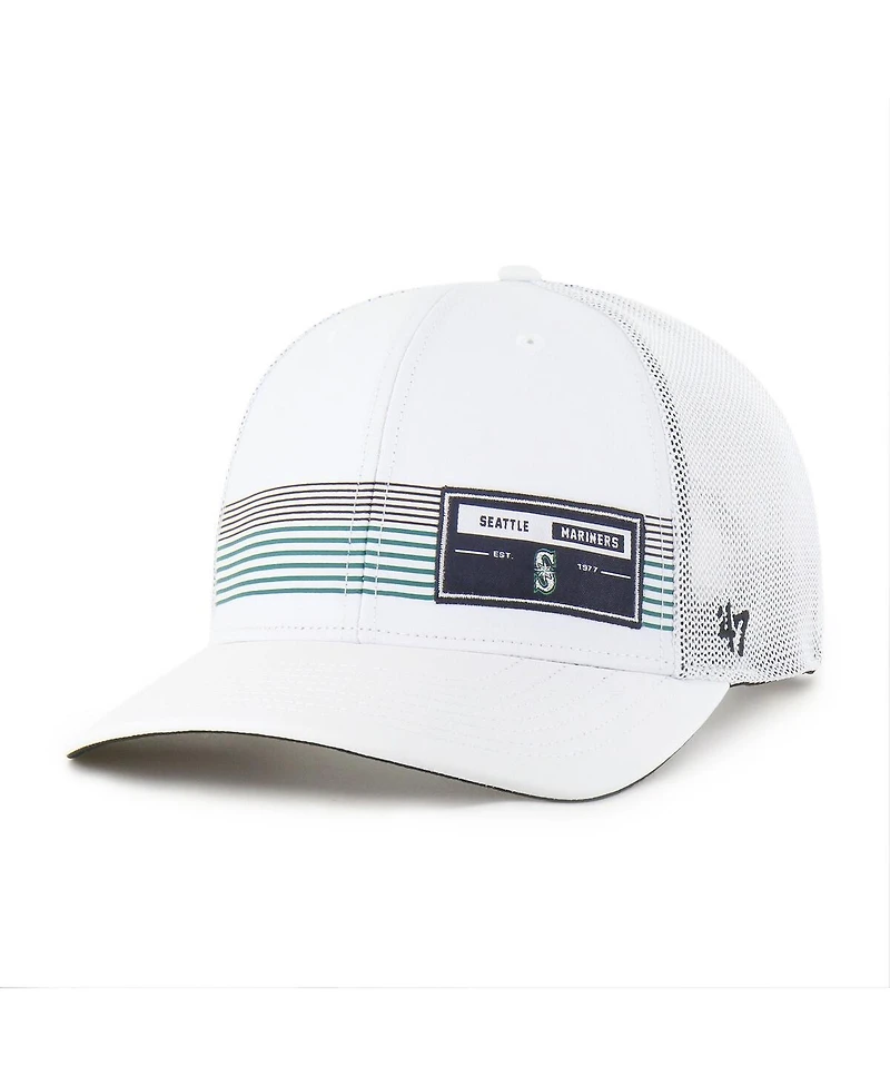 '47 Brand Men's White Seattle Mariners Rangefinder Brrr Trucker Adjustable Hat