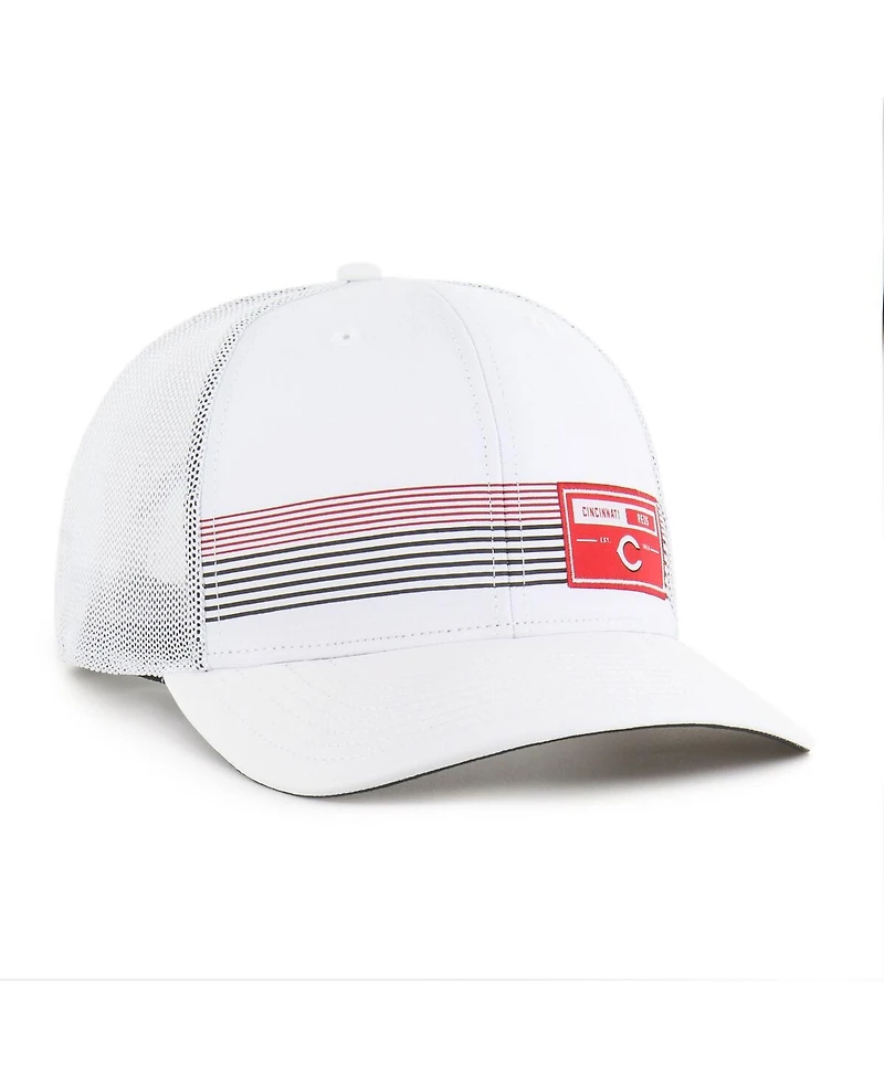 '47 Brand Men's White Cincinnati Reds Rangefinder Brrr Trucker Adjustable Hat