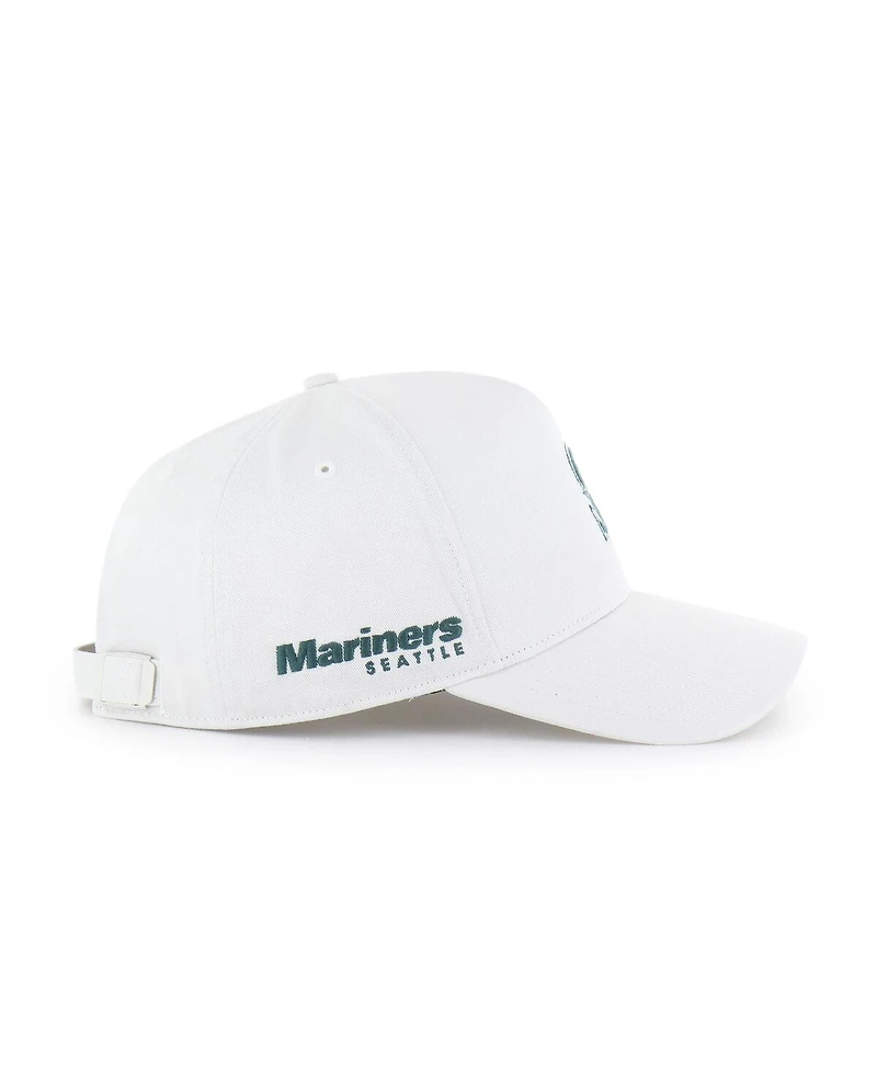 '47 Brand Men's White Seattle Mariners Foundational Pinch Offside Adjustable Hat