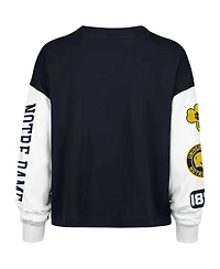 47 Brand Women's Navy Notre Dame Fighting Irish Sydney Long Sleeve T-Shirt