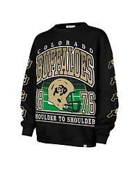 '47 Brand Women's Black Colorado Buffaloes Go Big Oversized Pullover Sweatshirt