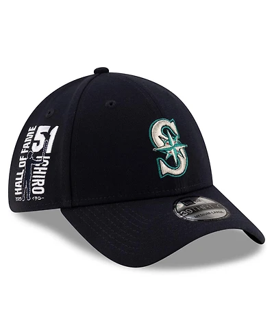 New Era Men's Ichiro Suzuki Navy Seattle Mariners 2025 Baseball Hall of Fame Side Patch 39THIRTY Flex Hat