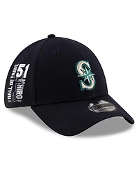 New Era Men's Ichiro Suzuki Navy Seattle Mariners 2025 Baseball Hall of Fame Side Patch 39THIRTY Flex Hat