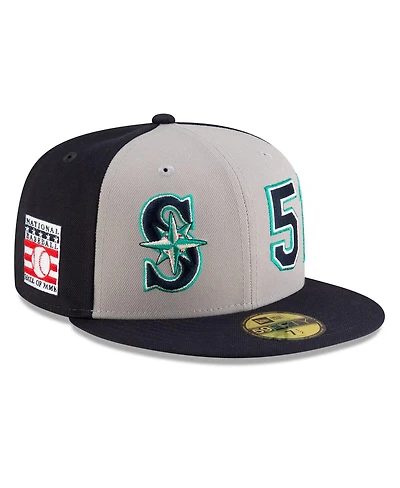 New Era Men's Ichiro Suzuki Navy/Gray Seattle Mariners 2025 Baseball Hall of Fame 59FIFTY Fitted Hat