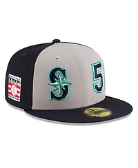 New Era Men's Ichiro Suzuki Navy/Gray Seattle Mariners 2025 Baseball Hall of Fame 59FIFTY Fitted Hat
