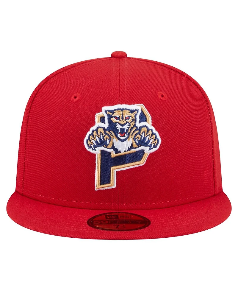 New Era Men's Red Florida Panthers Deceptor 59FIFTY Fitted Hat