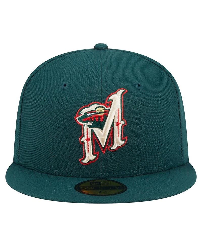 New Era Men's Green Minnesota Wild Deceptor 59FIFTY Fitted Hat