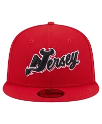 New Era Men's Red Jersey Devils Deceptor 59FIFTY Fitted Hat