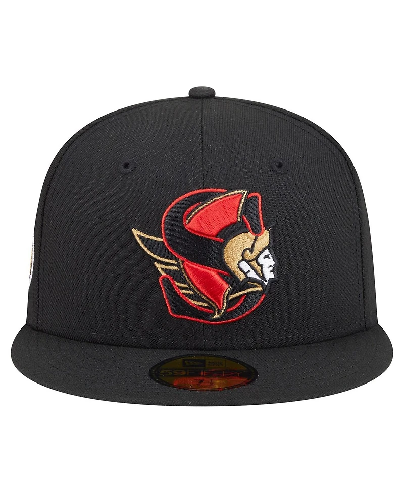 New Era Men's Black Ottawa Senators Deceptor 59FIFTY Fitted Hat