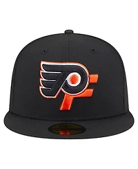 New Era Men's Black Philadelphia Flyers Deceptor 59FIFTY Fitted Hat