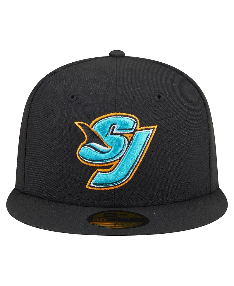 New Era Men's Black San Jose Sharks Deceptor 59FIFTY Fitted Hat