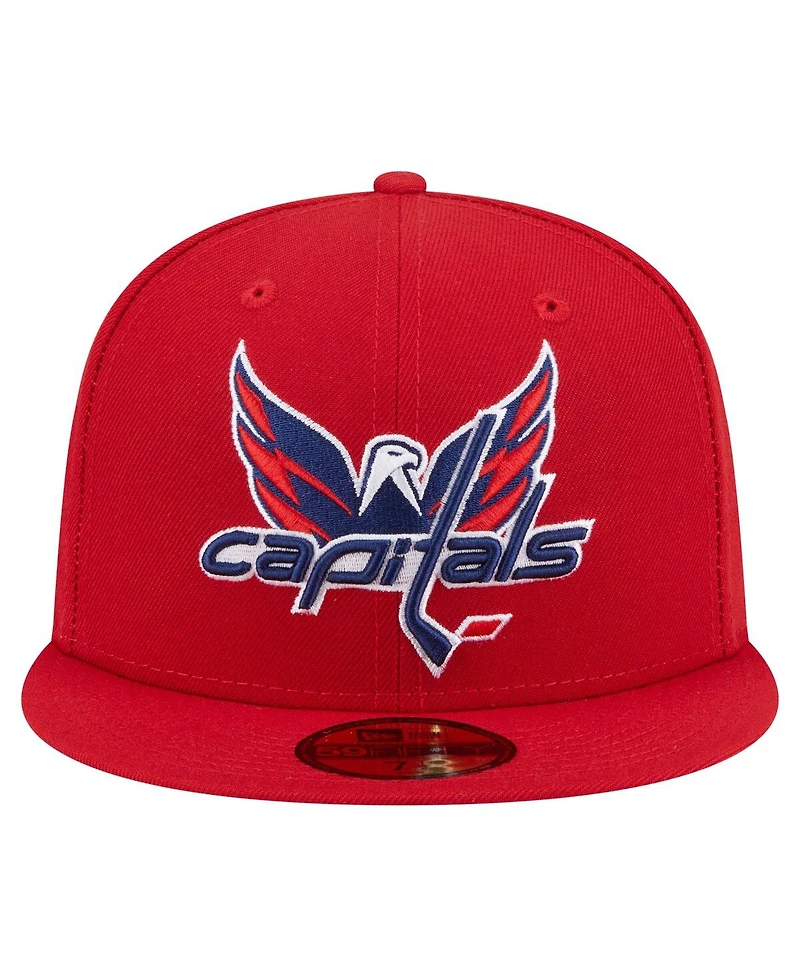 New Era Men's Red Washington Capitals Deceptor 59FIFTY Fitted Hat