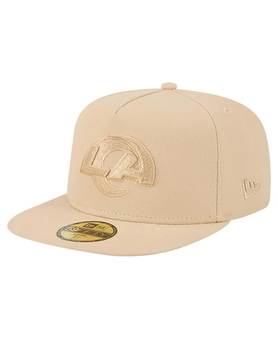 New Era Men's Light Beige Los Angeles Rams Color Pack A-Frame 59FIFTY Fitted Hat