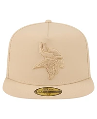 New Era Men's Light Beige Minnesota Vikings Color Pack A-Frame 59FIFTY Fitted Hat