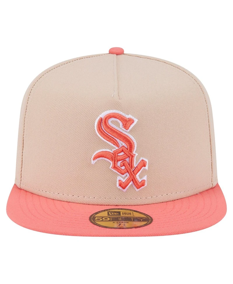 New Era Men's /Light Beige Chicago White Sox Two-Tone Color Pack A-Frame 59FIFTY Fitted Hat