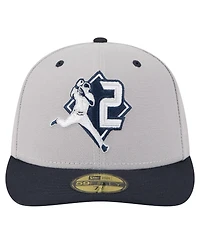 New Era Men's Derek Jeter Gray York Yankees 59FIFTY Fitted Hat
