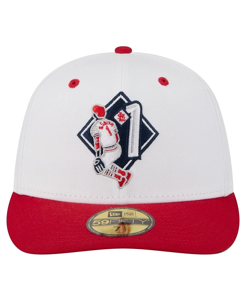 New Era Men's Ozzie Smith White St. Louis Cardinals 59FIFTY Fitted Hat