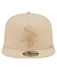 New Era Men's Light Beige Minnesota Vikings Color Pack A-Frame 9FIFTY Snapback Hat