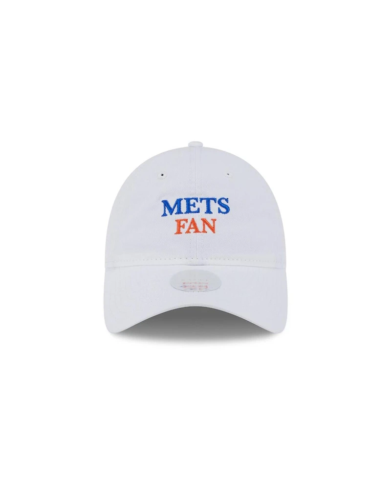 New Era Women's White New York Mets Team Fan 9TWENTY Adjustable Hat