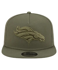 New Era Men's Olive Denver Broncos Color Pack A-Frame 9FIFTY Snapback Hat
