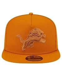 New Era Men's Brown Detroit Lions Color Pack A-Frame 9FIFTY Snapback Hat