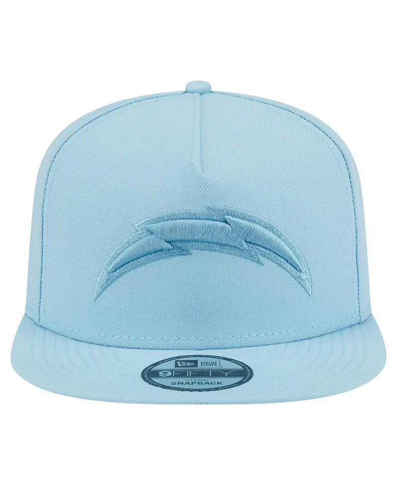 New Era Men's Light Blue Los Angeles Chargers Color Pack A-Frame 9FIFTY Snapback Hat