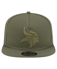 New Era Men's Olive Minnesota Vikings Color Pack A-Frame 9FIFTY Snapback Hat