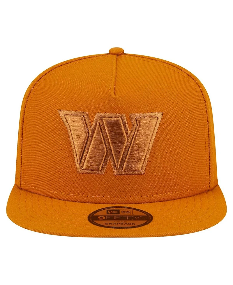 New Era Men's Brown Washington Commanders Color Pack A-Frame 9FIFTY Snapback Hat