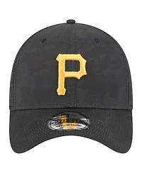 New Era Men's Black Pittsburgh Pirates Tonal Camo 39THIRTY Flex Hat
