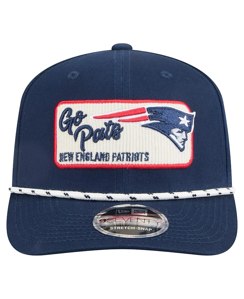 New Era Men's Navy New England Patriots Chant 9SEVENTY Stretch snap Hat