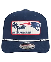 New Era Men's Navy New England Patriots Chant 9SEVENTY Stretch snap Hat