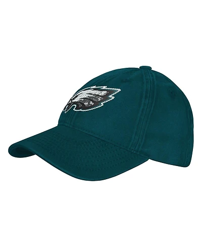 Outerstuff Big Girls Midnight Green Philadelphia Eagles Gridiron Adjustable Hat
