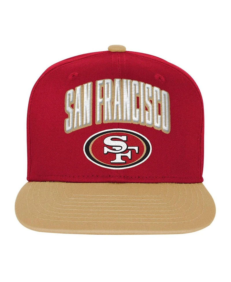 Outerstuff Big Boys and Girls Scarlet San Francisco 49ers Essentials Adjustable Hat