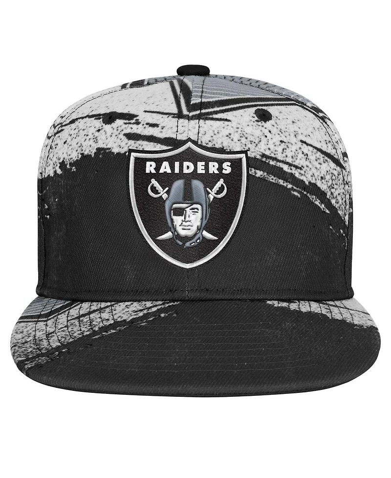 Outerstuff Big Boys and Girls Black Las Vegas Raiders Make Noise Adjustable Hat