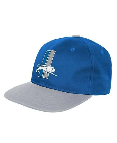 Outerstuff Big Boys and Girls Blue Detroit Lions True Retro Adjustable Hat